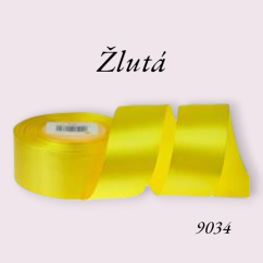 Saténová stuha Žlutá 38mm/ 32m
