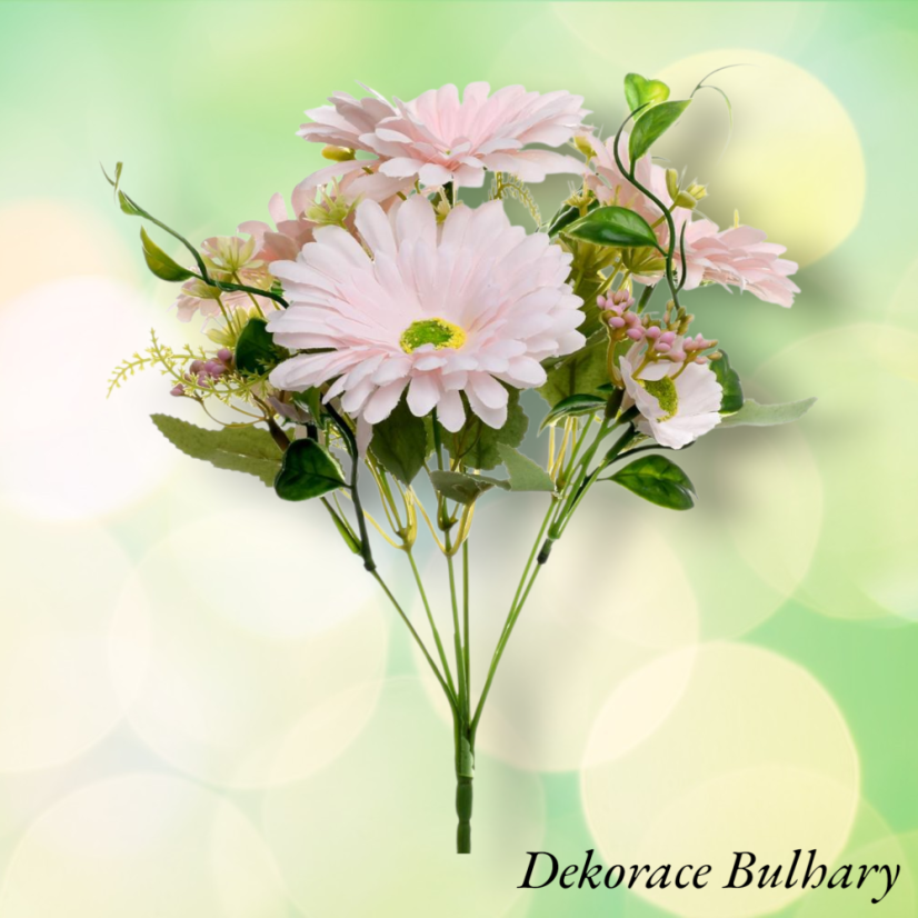 Gerbera svazek 28 cm růžová