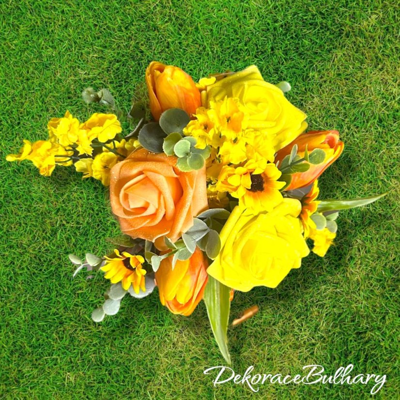 Pěnový flowerbox Nikola - 3 růží
