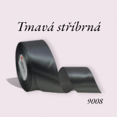 Saténová stuha Tmavá Stříbrná 38mm/ 32m