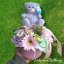 Pěnový flowerbox Eliška - 5 růží + třpytky