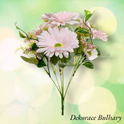 Gerbera svazek 28 cm růžová