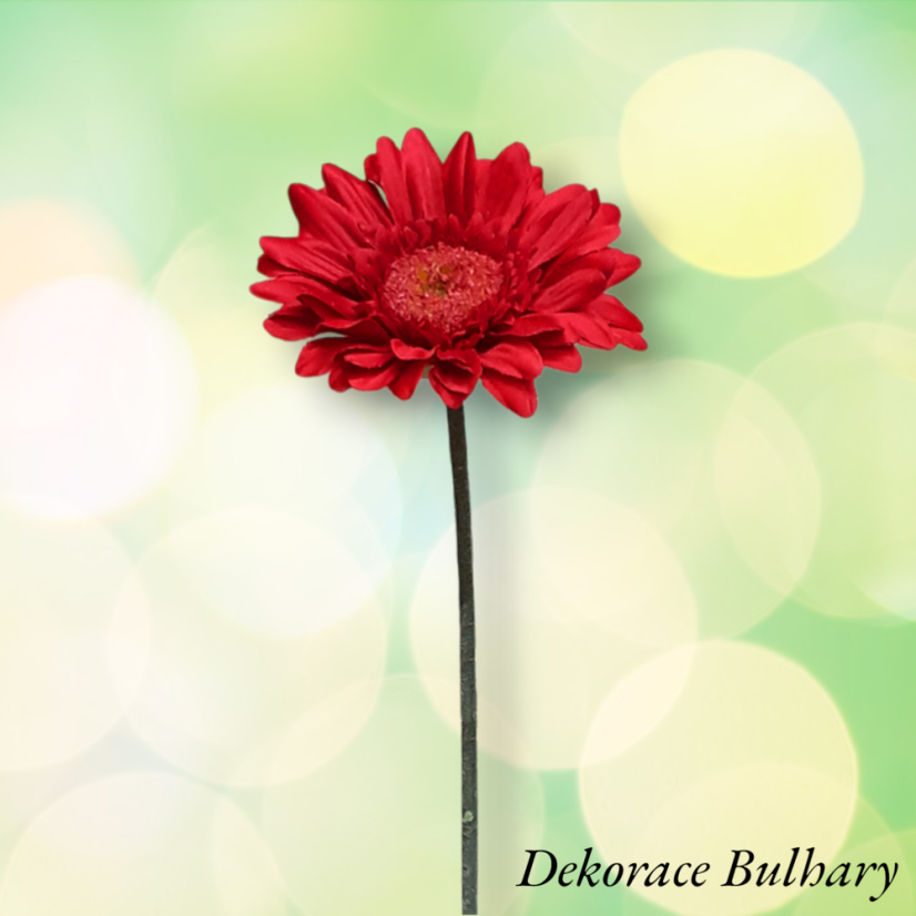 Gerbera 45 cm červená