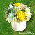 Pěnový flowerbox Emilie -  7 růží + třpytky
