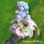 Pěnový flowerbox Eliška - 5 růží + třpytky